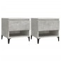 vidaXL Mesas auxiliares 2 uds contrachapada gris hormigón 50x46x50 cm vidaXL Mesas auxiliares 2 uds contrachapada gris hormigón 50x46x50 cm
