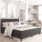 vidaXL Cama box spring tela gris oscuro 160x200 m vidaXL Cama box spring tela gris oscuro 160x200 m