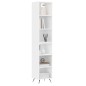 vidaXL Aparador alto madera contrachapada blanco 34,5x32,5x180 cm vidaXL Aparador alto madera contrachapada blanco 34,5x32,5x180 cm