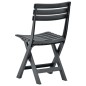 vidaXL Sillas de jardín plegables 2 unidades plástico gris antracita vidaXL Sillas de jardín plegables 2 unidades plástico gris antracita