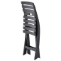vidaXL Sillas de jardín plegables 2 unidades plástico gris antracita vidaXL Sillas de jardín plegables 2 unidades plástico gris antracita