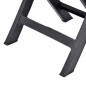 vidaXL Sillas de jardín plegables 2 unidades plástico gris antracita vidaXL Sillas de jardín plegables 2 unidades plástico gris antracita