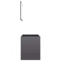 vidaXL Set muebles de baño 2 piezas madera contrachapada gris brillo vidaXL Set muebles de baño 2 piezas madera contrachapada gris brillo