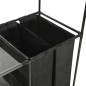 vidaXL Perchero de ropa de acero y textil no tejido 87x44x158 cm negro vidaXL Perchero de ropa de acero y textil no tejido 87x44x158 cm negro