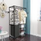 vidaXL Perchero de ropa de acero y textil no tejido 87x44x158 cm negro vidaXL Perchero de ropa de acero y textil no tejido 87x44x158 cm negro