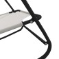 vidaXL Tumbona mecedora 2 unidades de acero y textilene color crema vidaXL Tumbona mecedora 2 unidades de acero y textilene color crema