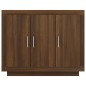 vidaXL Aparador madera contrachapada color roble marrón 92x35x75 cm vidaXL Aparador madera contrachapada color roble marrón 92x35x75 cm