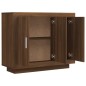 vidaXL Aparador madera contrachapada color roble marrón 92x35x75 cm vidaXL Aparador madera contrachapada color roble marrón 92x35x75 cm