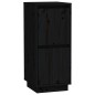 vidaXL Aparador 2 uds madera maciza de pino negro 31,5x34x75 cm