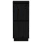 vidaXL Aparador 2 uds madera maciza de pino negro 31,5x34x75 cm