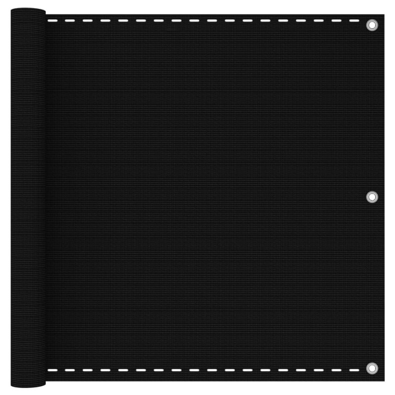 vidaXL Toldo para balcón HDPE negro 90x400 cm vidaXL Toldo para balcón HDPE negro 90x400 cm