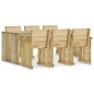 vidaXL Set muebles de comedor de jardín 7 pzas madera pino impregnada vidaXL Set muebles de comedor de jardín 7 pzas madera pino impregnada