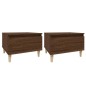 vidaXL Mesas auxiliares 2 uds contrachapada roble marrón 50x46x35 cm vidaXL Mesas auxiliares 2 uds contrachapada roble marrón 50x46x35 cm