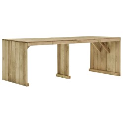 vidaXL Set muebles de comedor de jardín 7 pzas madera pino impregnada 