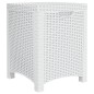 vidaXL Caja de almacenaje de jardín ratán PP blanco 39x39x46 cm vidaXL Caja de almacenaje de jardín ratán PP blanco 39x39x46 cm