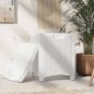 vidaXL Caja de almacenaje de jardín ratán PP blanco 39x39x46 cm vidaXL Caja de almacenaje de jardín ratán PP blanco 39x39x46 cm