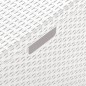 vidaXL Caja de almacenaje de jardín ratán PP blanco 39x39x46 cm vidaXL Caja de almacenaje de jardín ratán PP blanco 39x39x46 cm