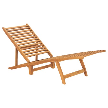vidaXL Tumbona de madera maciza de teca