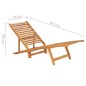 vidaXL Tumbona de madera maciza de teca