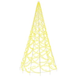 vidaXL Árbol de Navidad en asta de bandera 500 LED blanco cálido 300cm