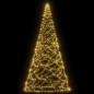 vidaXL Árbol de Navidad en asta de bandera 500 LED blanco cálido 300cm vidaXL Árbol de Navidad en asta de bandera 500 LED blanco cálido 300cm