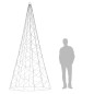 vidaXL Árbol de Navidad en asta de bandera 500 LED blanco cálido 300cm vidaXL Árbol de Navidad en asta de bandera 500 LED blanco cálido 300cm