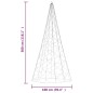 vidaXL Árbol de Navidad en asta de bandera 500 LED blanco cálido 300cm vidaXL Árbol de Navidad en asta de bandera 500 LED blanco cálido 300cm