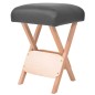 vidaXL Taburete de masaje plegable con asiento 12 cm de grosor negro vidaXL Taburete de masaje plegable con asiento 12 cm de grosor negro