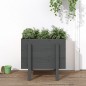 vidaXL Jardinera de madera maciza de pino gris 62x50x57 cm vidaXL Jardinera de madera maciza de pino gris 62x50x57 cm