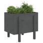 vidaXL Jardinera de madera maciza de pino gris 62x50x57 cm vidaXL Jardinera de madera maciza de pino gris 62x50x57 cm
