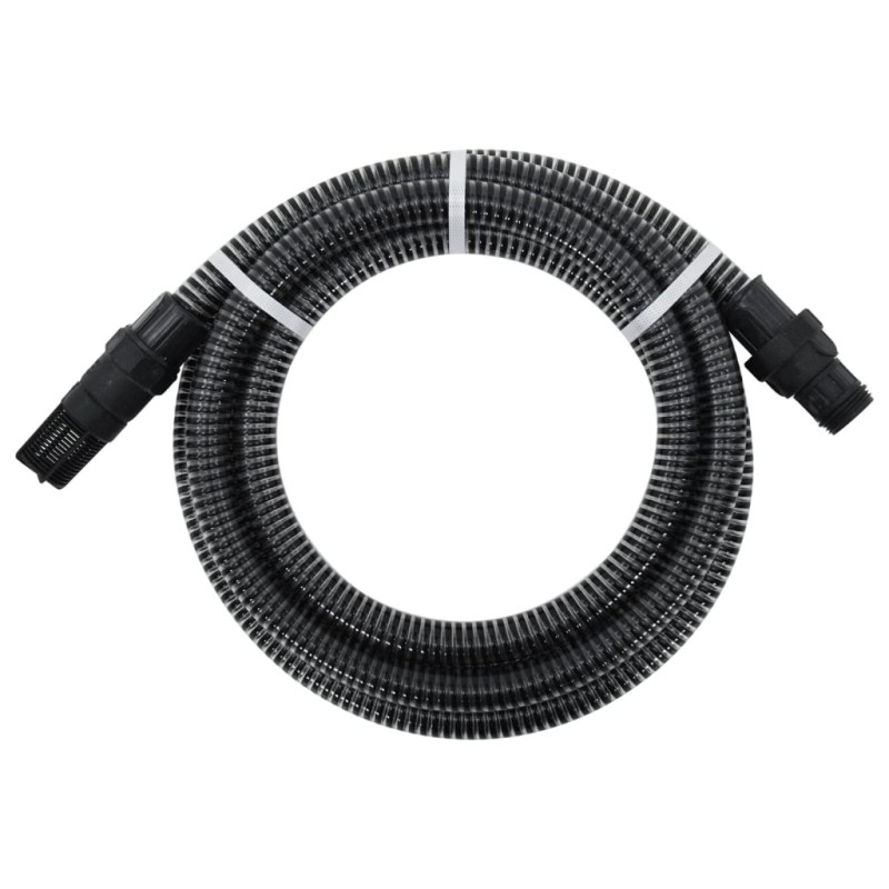 vidaXL Manguera de succión con conectores de PVC PVC negro 26 mm 4 m vidaXL Manguera de succión con conectores de PVC PVC negro 26 mm 4 m