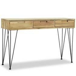 vidaXL Mesa consola 120x35x76 cm madera de teca maciza