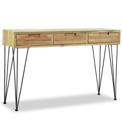 vidaXL Mesa consola 120x35x76 cm madera de teca maciza