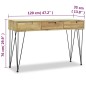 vidaXL Mesa consola 120x35x76 cm madera de teca maciza vidaXL Mesa consola 120x35x76 cm madera de teca maciza