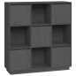 vidaXL Aparador alto de madera maciza de pino gris 110,5x35x117 cm vidaXL Aparador alto de madera maciza de pino gris 110,5x35x117 cm