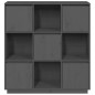 vidaXL Aparador alto de madera maciza de pino gris 110,5x35x117 cm vidaXL Aparador alto de madera maciza de pino gris 110,5x35x117 cm