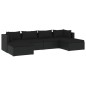 vidaXL Set de muebles de jardín 6 pzas y cojines ratán sintético negro vidaXL Set de muebles de jardín 6 pzas y cojines ratán sintético negro