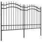 vidaXL Valla de jardín con punta de lanza acero recubierto negro 165cm vidaXL Valla de jardín con punta de lanza acero recubierto negro 165cm