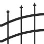 vidaXL Valla de jardín con punta de lanza acero recubierto negro 165cm vidaXL Valla de jardín con punta de lanza acero recubierto negro 165cm