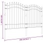 vidaXL Valla de jardín con punta de lanza acero recubierto negro 165cm vidaXL Valla de jardín con punta de lanza acero recubierto negro 165cm