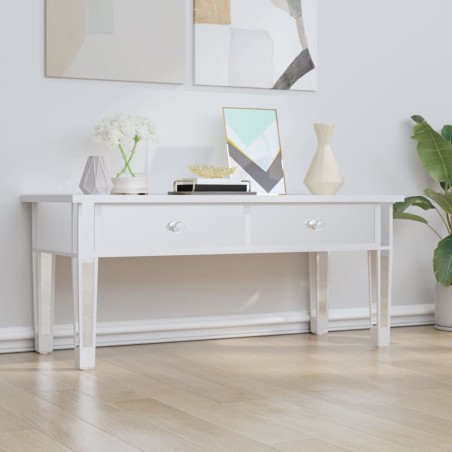 vidaXL Mesa de centro especular madera tecnológica vidrio 106x45x45 cm 