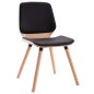vidaXL Sillas de comedor 4 unidades cuero sintético negro vidaXL Sillas de comedor 4 unidades cuero sintético negro