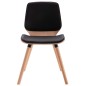 vidaXL Sillas de comedor 4 unidades cuero sintético negro vidaXL Sillas de comedor 4 unidades cuero sintético negro