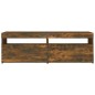 vidaXL Mueble de TV con luces LED roble ahumado 120x35x40 cm