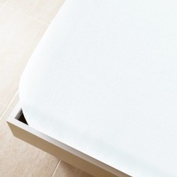 vidaXL Sábana bajera jersey algodón blanco 140x200cm