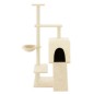 vidaXL Rascador para gatos con postes de sisal color crema 130,5 cm vidaXL Rascador para gatos con postes de sisal color crema 130,5 cm