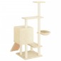 vidaXL Rascador para gatos con postes de sisal color crema 130,5 cm vidaXL Rascador para gatos con postes de sisal color crema 130,5 cm