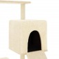 vidaXL Rascador para gatos con postes de sisal color crema 130,5 cm vidaXL Rascador para gatos con postes de sisal color crema 130,5 cm