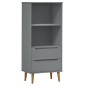 vidaXL Librería MOLDE madera maciza de pino gris 60x35x133,5 cm vidaXL Librería MOLDE madera maciza de pino gris 60x35x133,5 cm