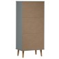 vidaXL Librería MOLDE madera maciza de pino gris 60x35x133,5 cm vidaXL Librería MOLDE madera maciza de pino gris 60x35x133,5 cm